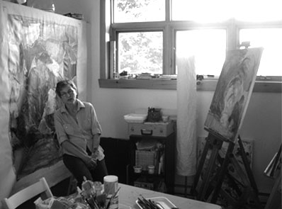 Denise dans son atelier